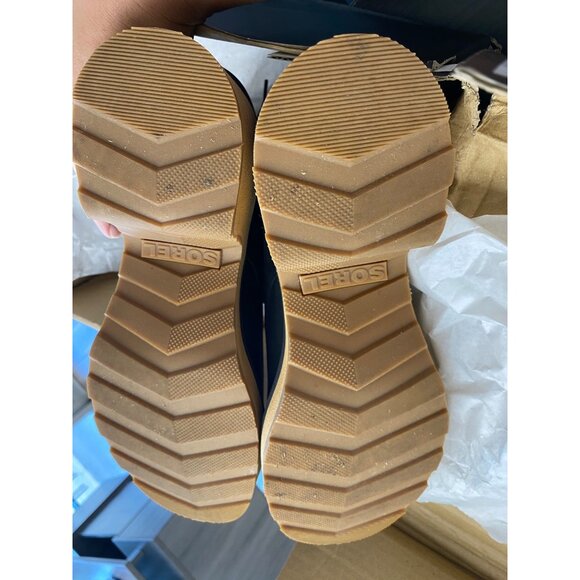 Sorel Womens Hi Line Lace Up Round Toe Lug Combat Boots Black Size 9.5M Defected - Picture 7 of 7